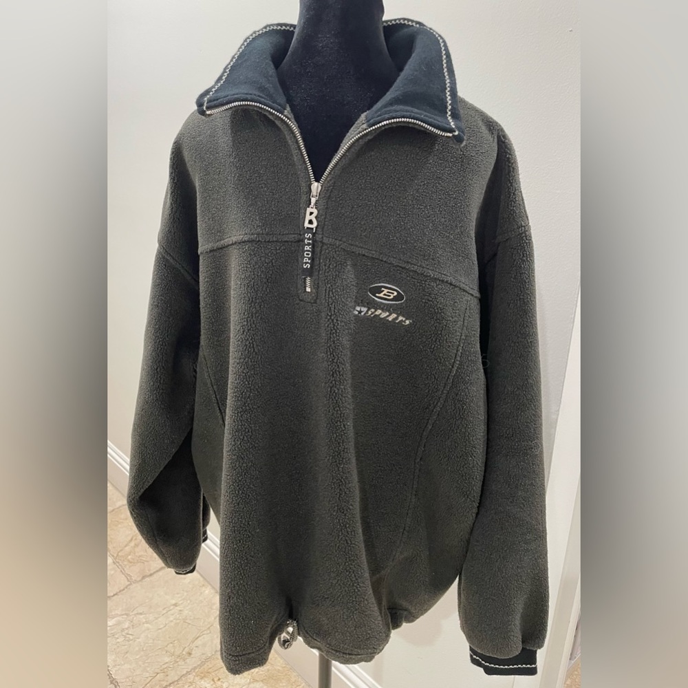 Bogner Large Men’s Charcoal Fleece 1/4 zip pullover